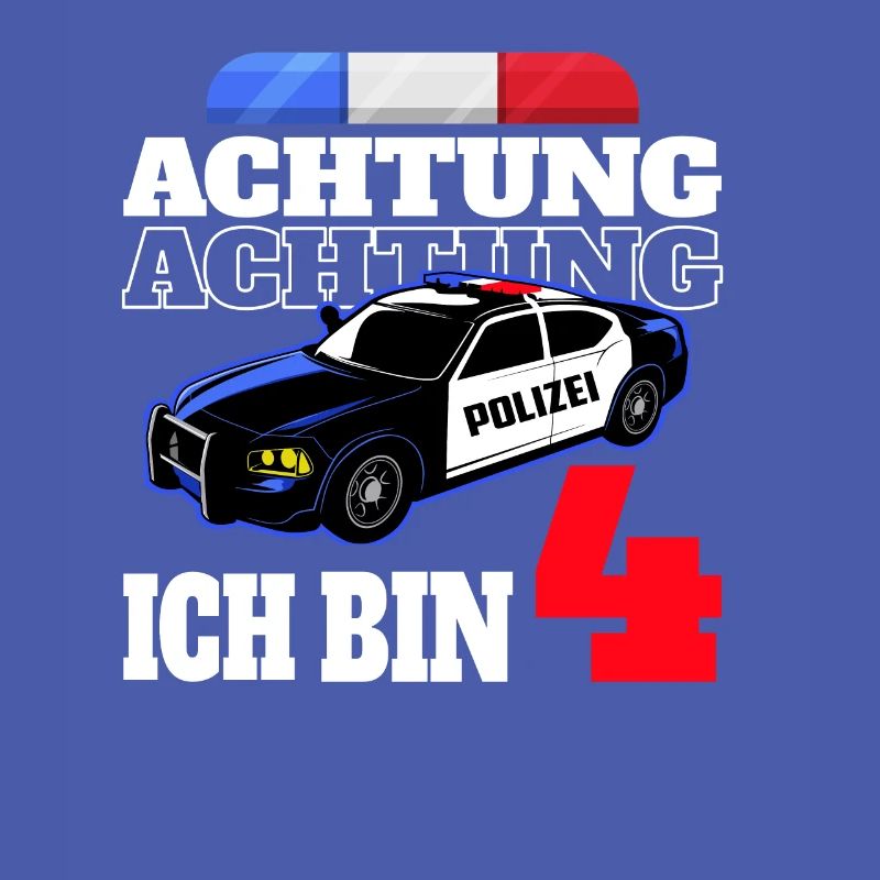 4 Geburtstag Polizei Polizeiauto Junge Geschenk