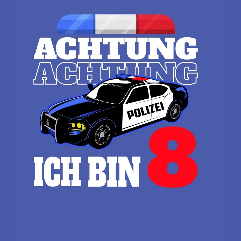 8 Geburtstag Polizei Polizeiauto Junge Geschenk