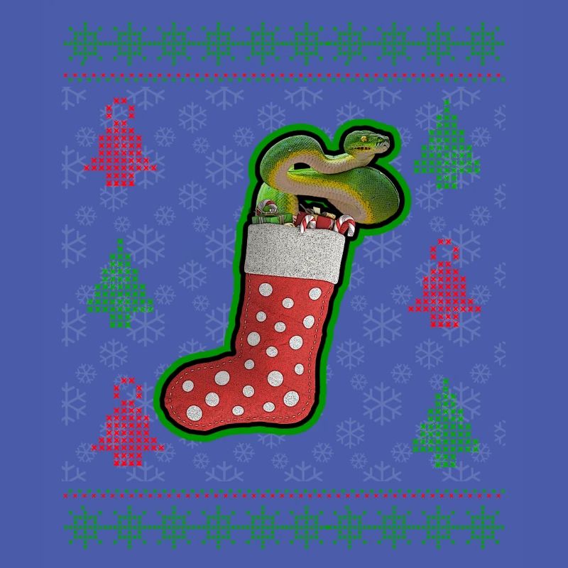 Green Tree Python Ugly Christmas Sweatshirt Style