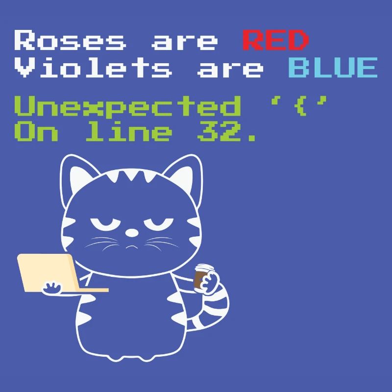 Drôle de chat de codage Progrmmer nerd geek