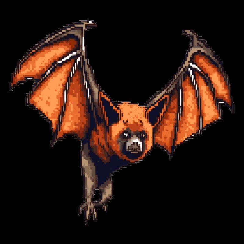 Renard volant pixélisé dans des graphismes rétro 8 bits
