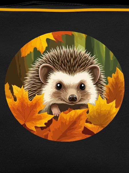 Hedgehog between leaves
