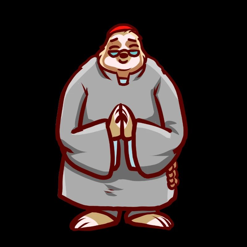 Sloth Priest Priest Chaplain Religion Gift