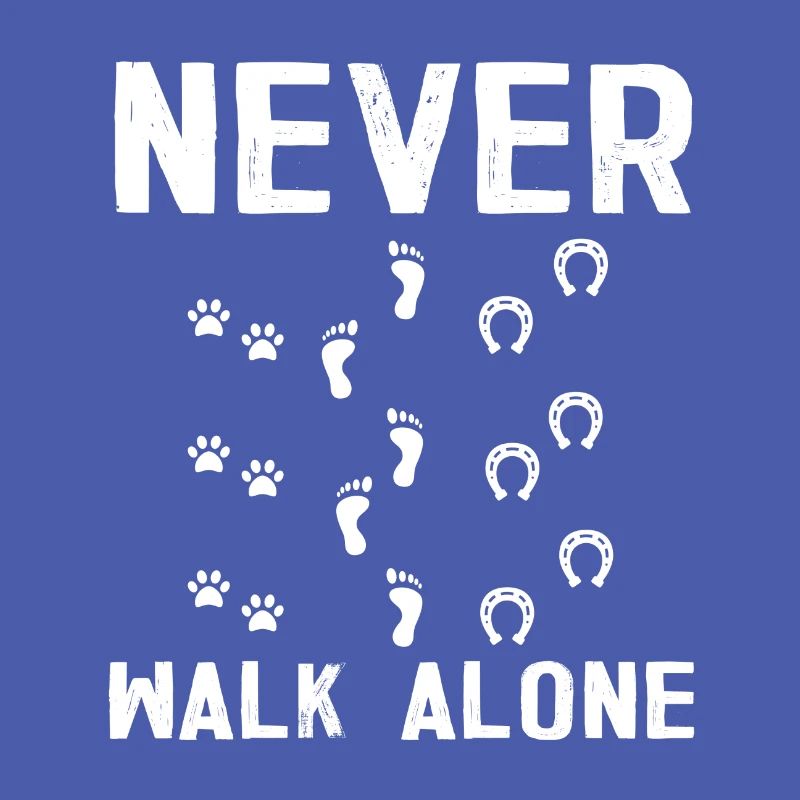 Never walk alone Reiter Pferd Katze Hund Geschenk