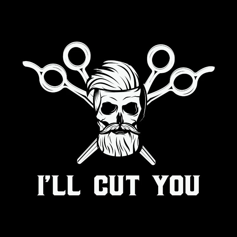 Citation barbier Ciseaux coiffeurs Je vais vous couper