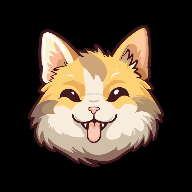 Illustration à l’aquarelle de dessin animé de chat de Chypre
