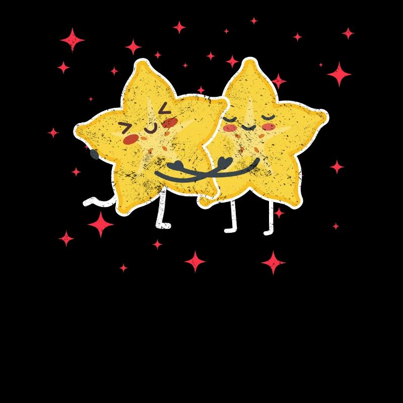 Cute Starfruit Couple Hugging Starfruit Lovers