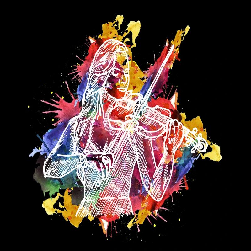 Conception de citation de violon aquarelle pour