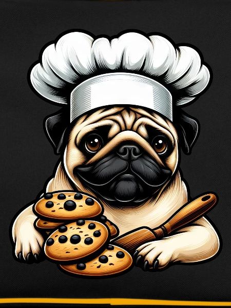 Pug Cook with Cookie