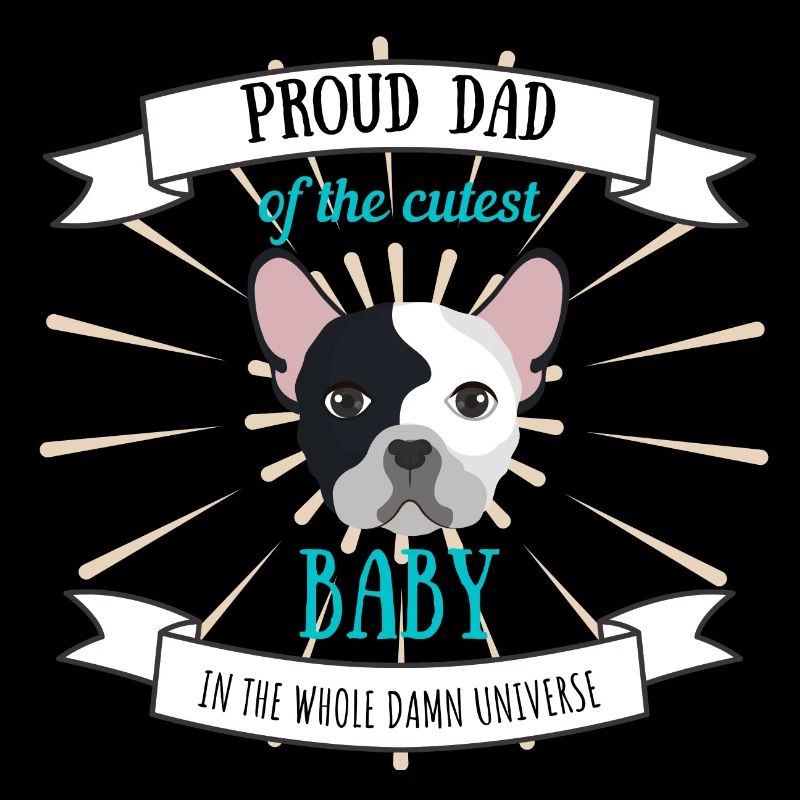 Fier papi de chien chien bouledogue français