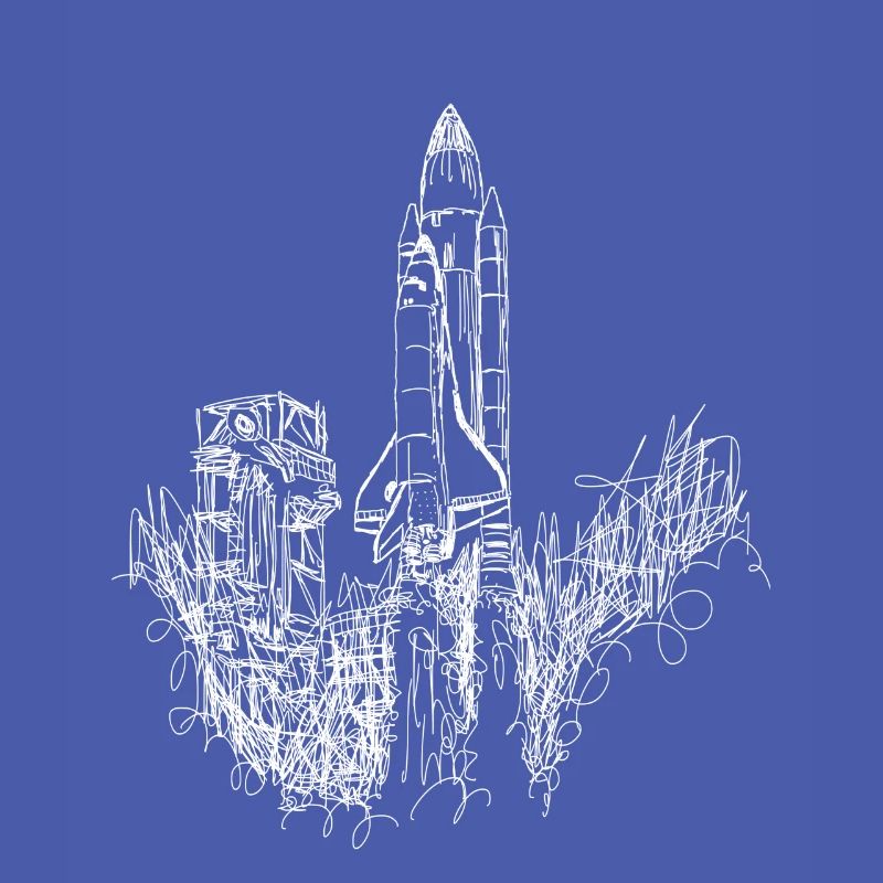 Space Shuttle Launch Scribble