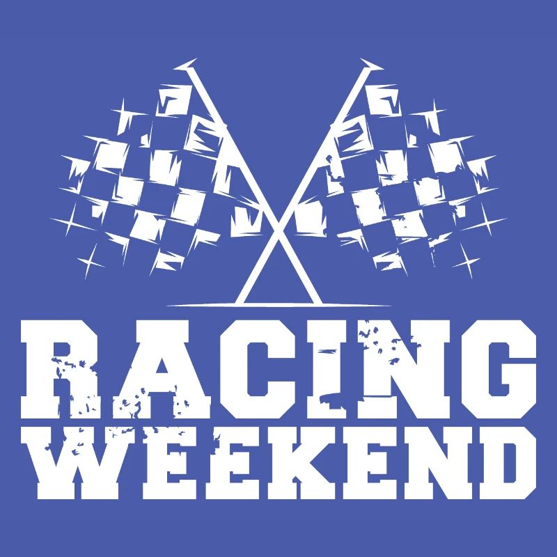 Voitures de week-end de course Symbole de course Drapeau