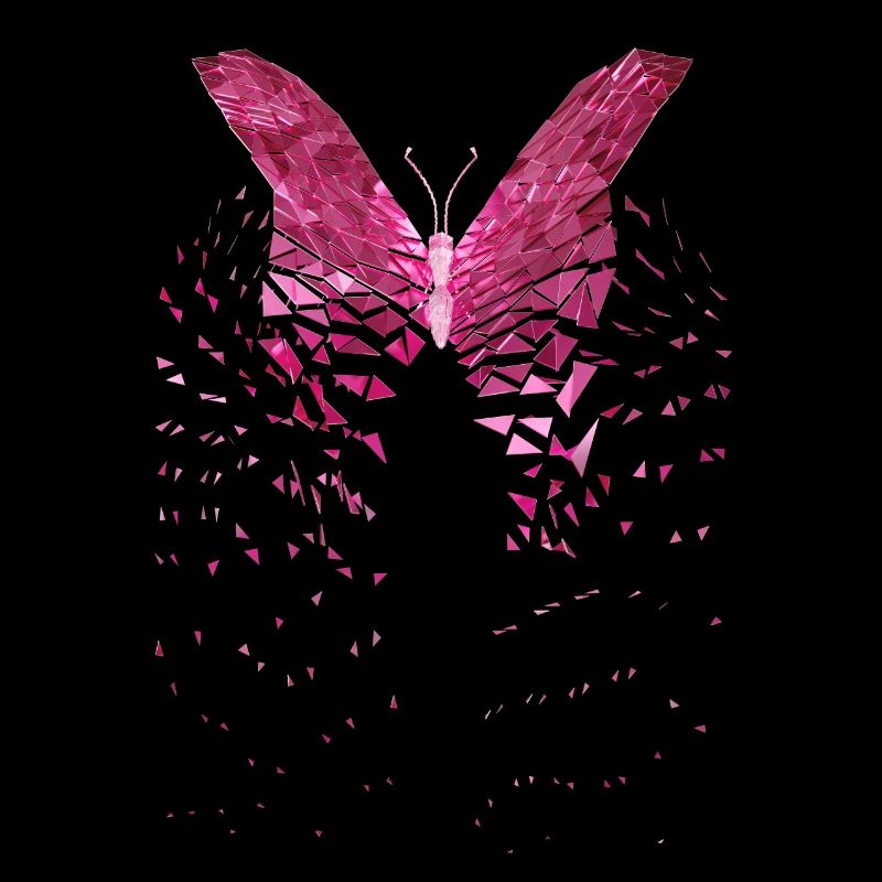 Butterfly pink wing