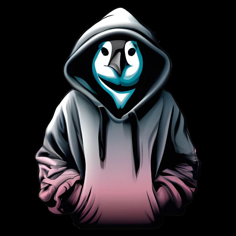 Pingouin hacker avec pull