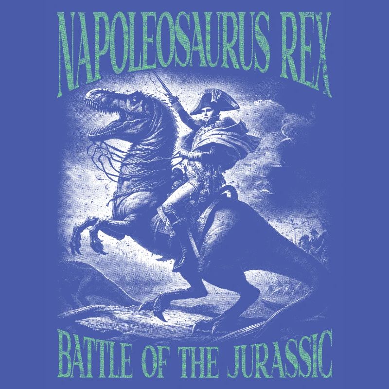 Napoleon Riding a T-Rex Epic Victory Pose