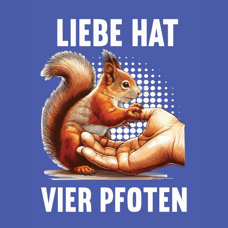 Liebe hat Vier Pfoten Eichhörnchen Eichhorn Nager