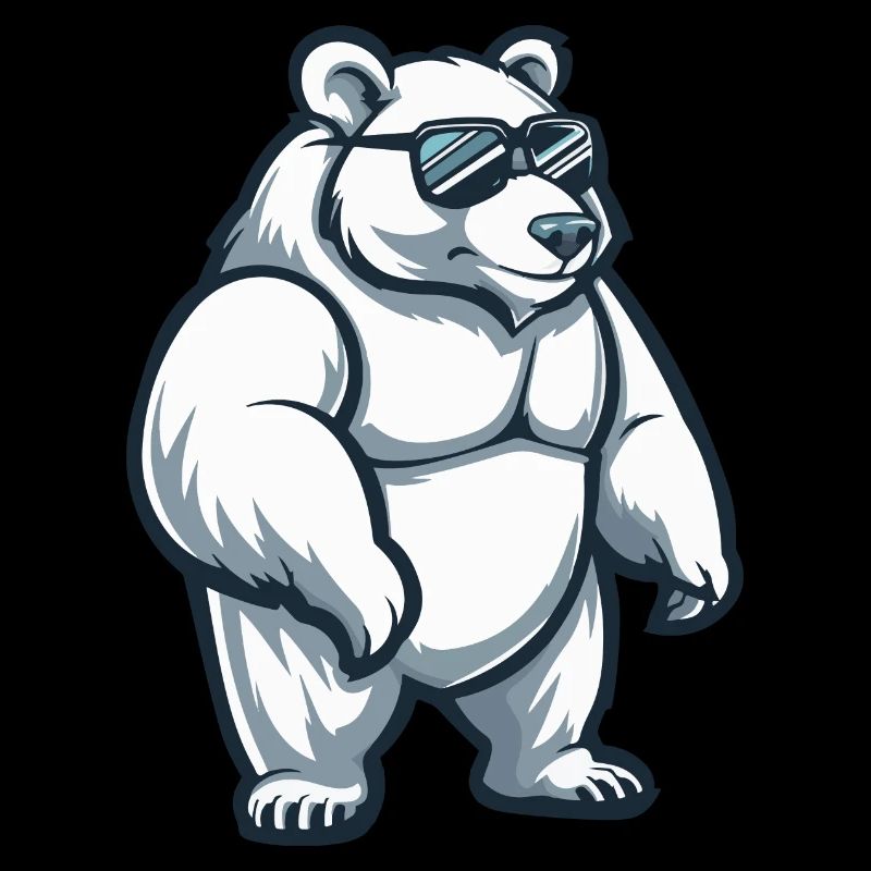 Eisbär Comic Cool