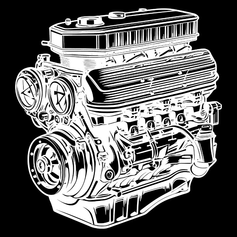 Car Engine Internal Combustion Engine V6