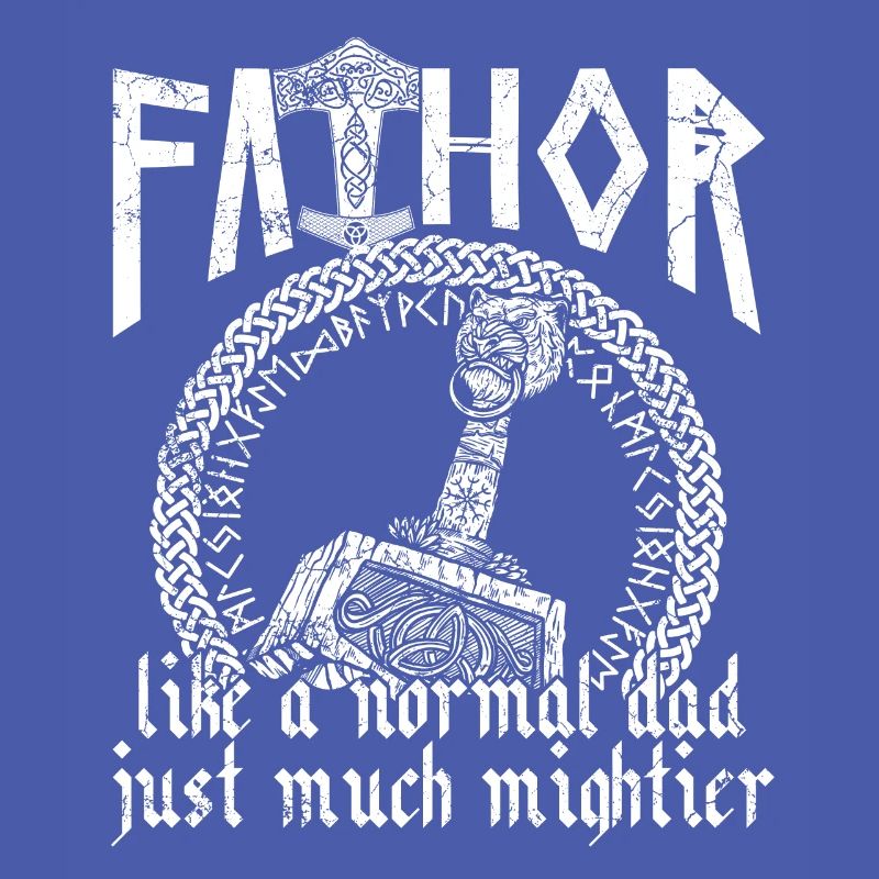 Wikinger Papa Vathor Mächtiges Spruch Design