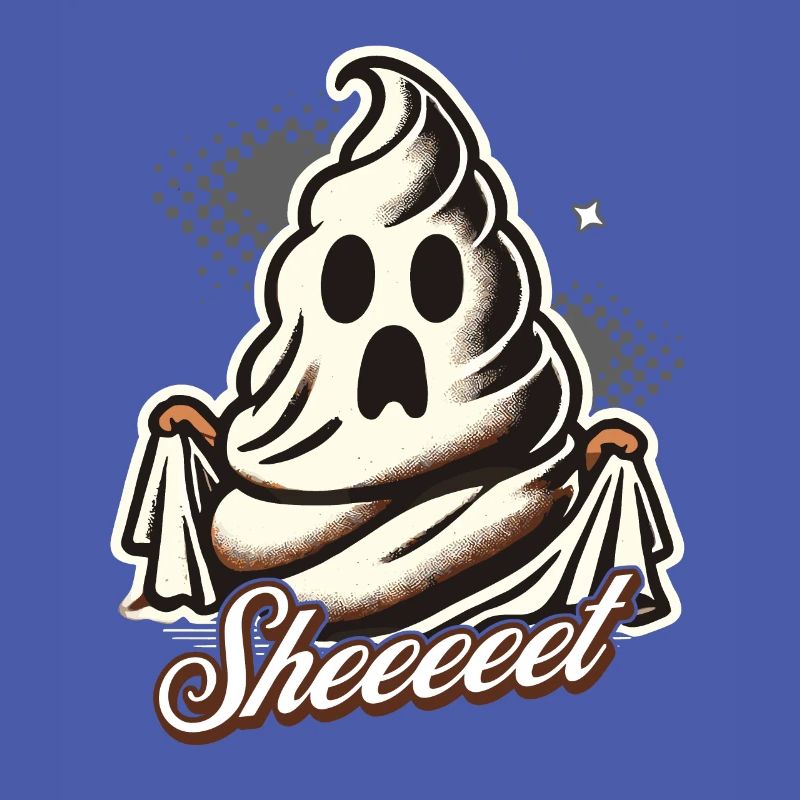 Feuille de caca d’Halloween Ghost Fun