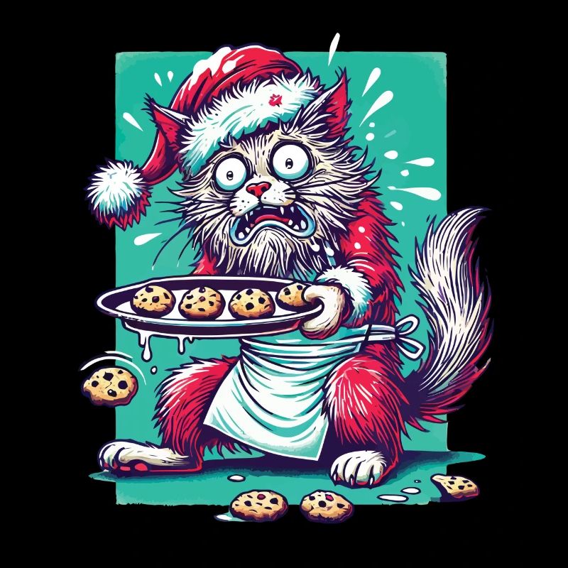 Chat Noël Cookie Chaos Fun