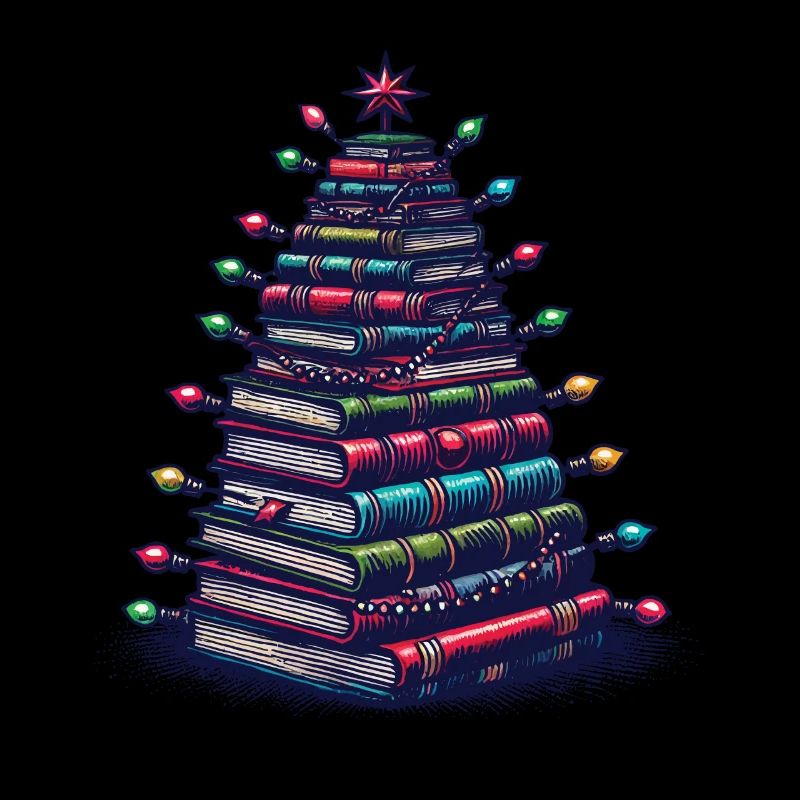 Book Stack Tree for Book Lovers Christmas