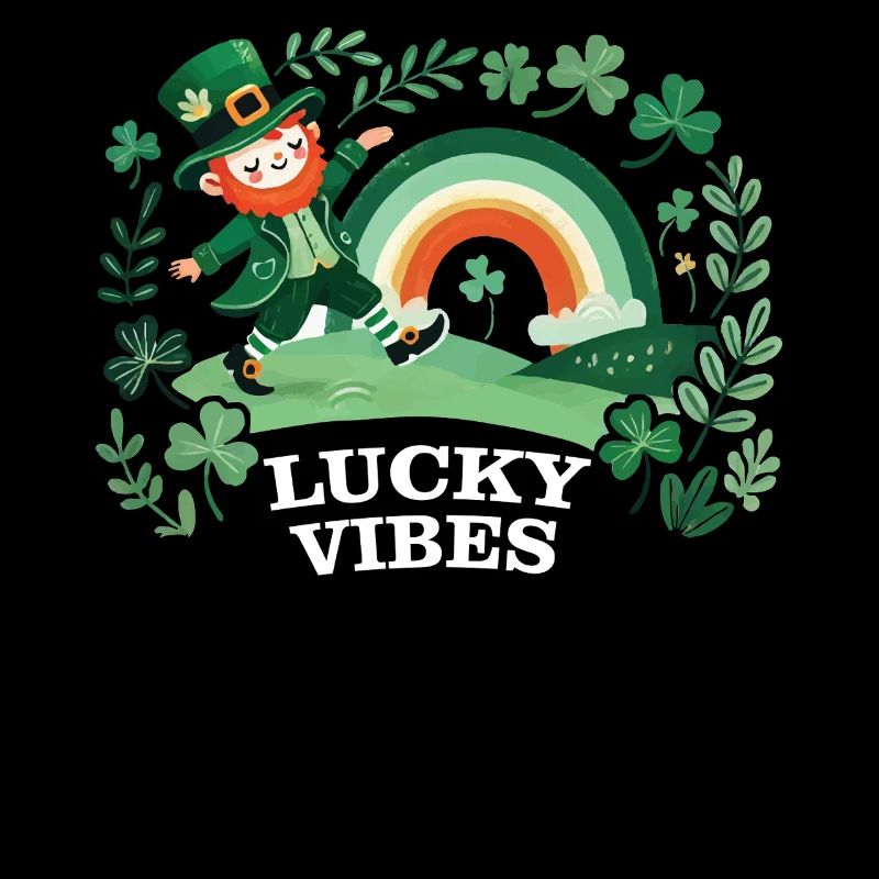 Saint-Patrick Lucky Vibes Arc-en-ciel