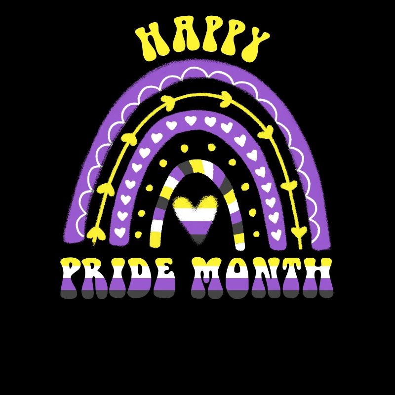 Happy Pride Month Nonbinary Rainbow