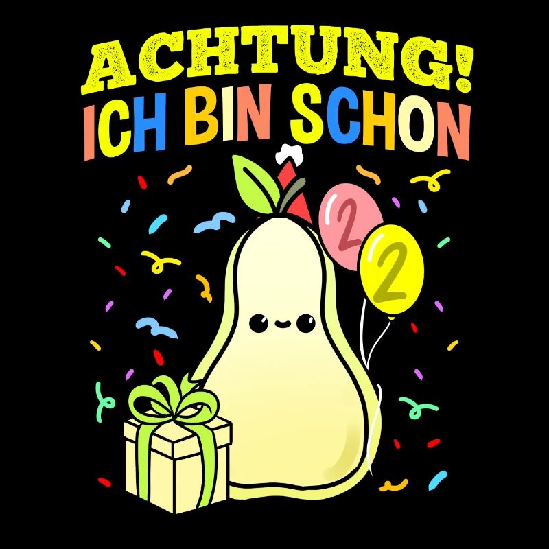 Achtung Ich Bin Schon 2 Geburtstag Birne