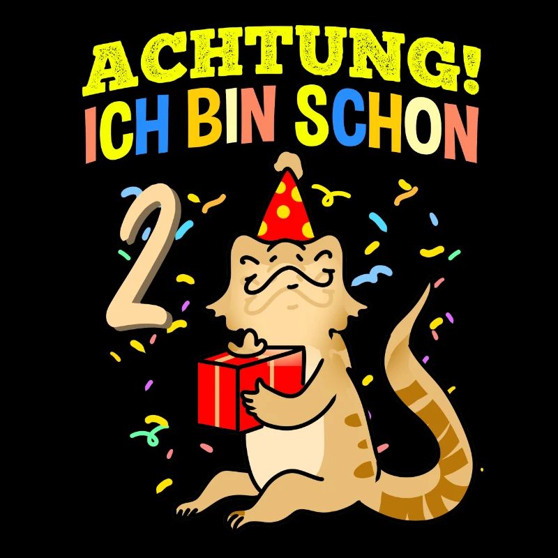 Achtung Ich Bin Schon 2 Geburtstag Bartagame