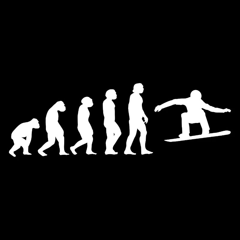 Snowboarder Evolution Silhouette Minimalist