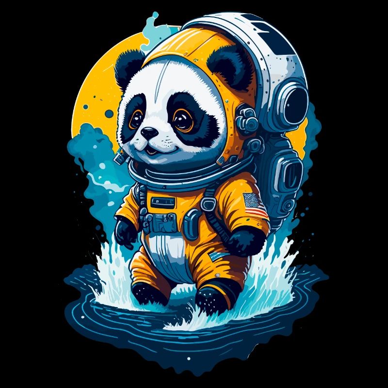 Cute Panda Astronaut