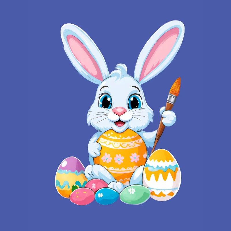 Easter bunny with Easter eggs