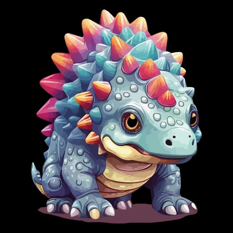 Mignon Pastel Ankylosaurus Dino Comic
