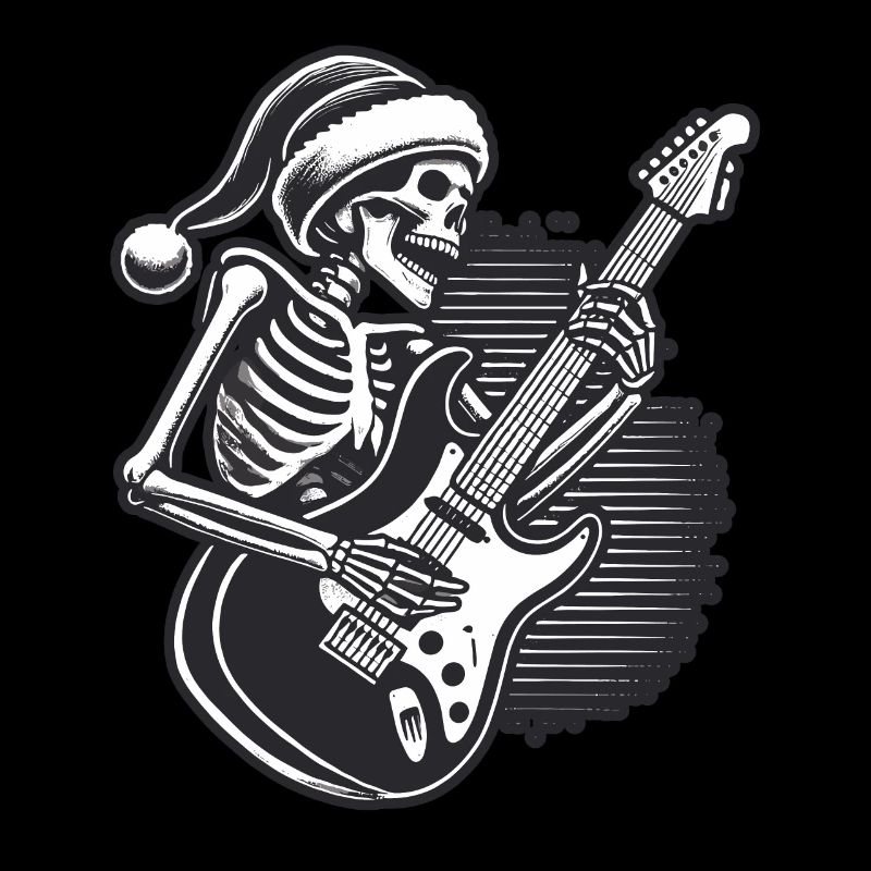 Skeleton Noël Guitariste de Rock