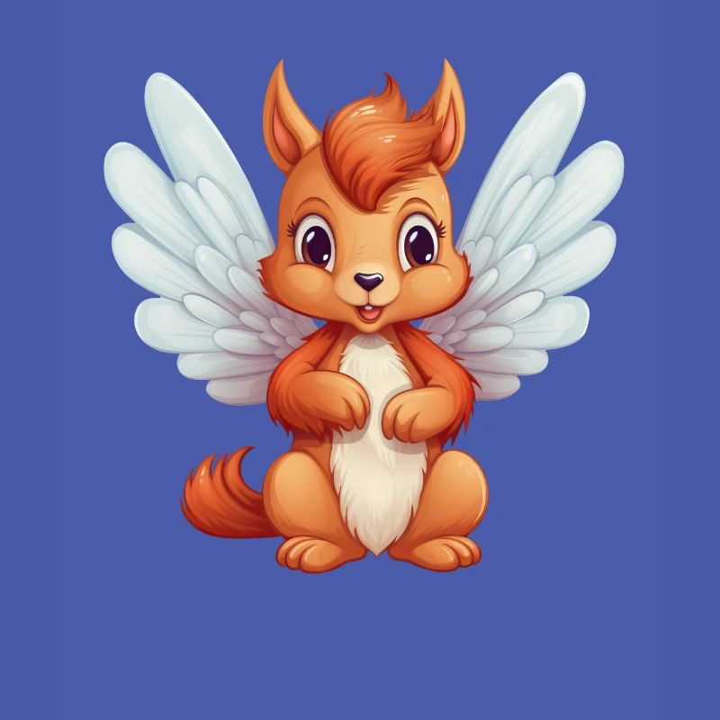 Süßes Eichhörnchen-Engel-Comic