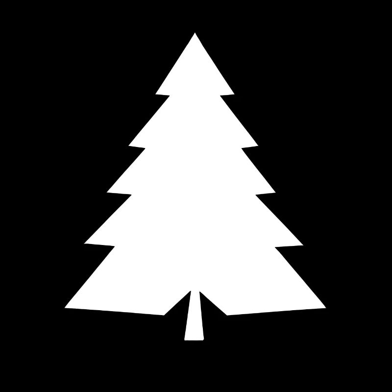 Versatile Magic: White Fir Tree Silhouette