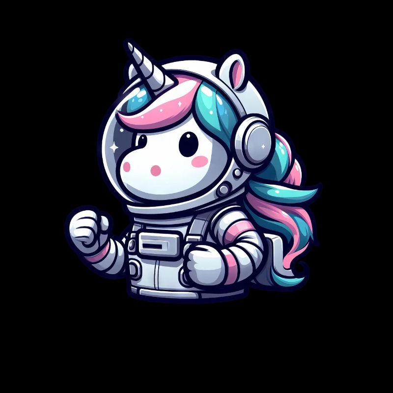 Aventure spatiale d’astronaute licorne