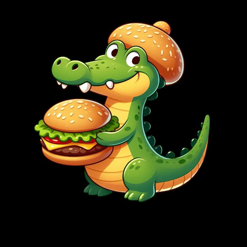 Sweet Crocodile Hamburger Cheeseburger Restauration rapide