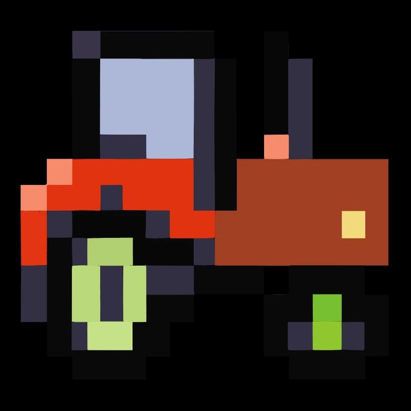 Tractor pixelated gift idea pixel tractor