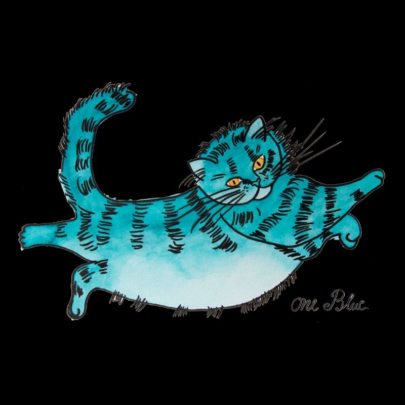 blaue Fluffy