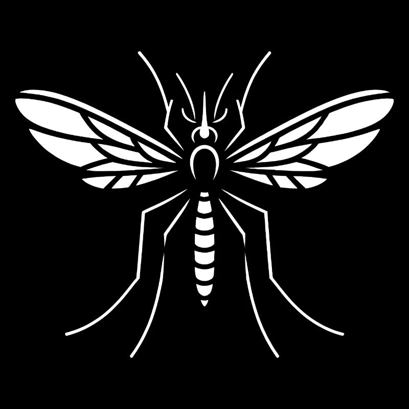 Conception minimaliste de silhouette d’insecte moustique