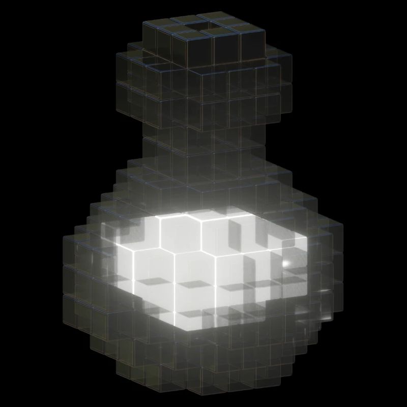 Black Gothic Crystal Bottle - Magic White Potion