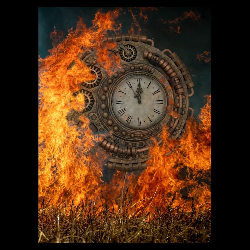 Fiery clock.