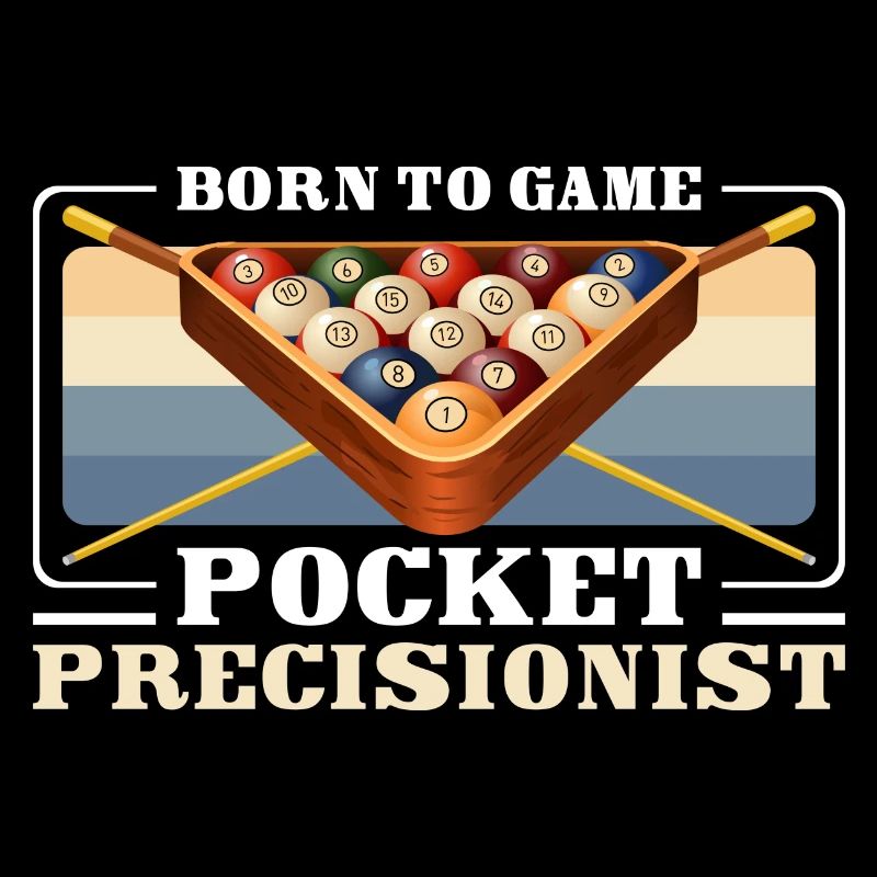 Pool Billardspieler Queue 8-Ball