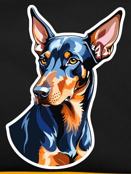 Dobermann Wasserfarben