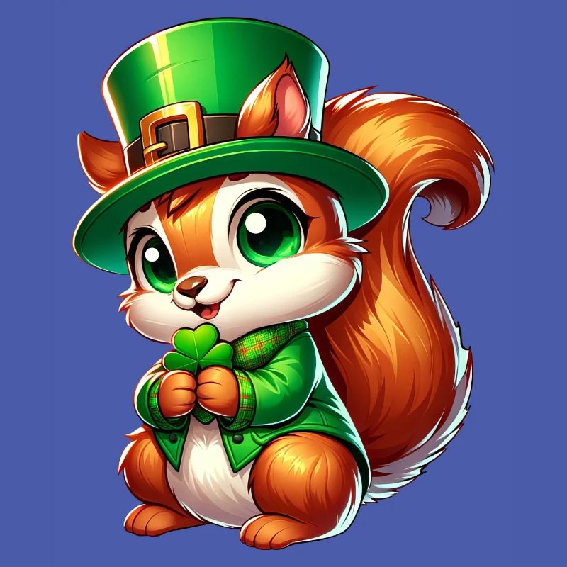 Conception de bande dessinée écureuil mignon de la Saint-Patrick