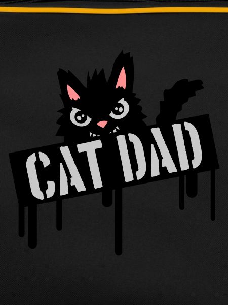 Cat Father Stamp Logo