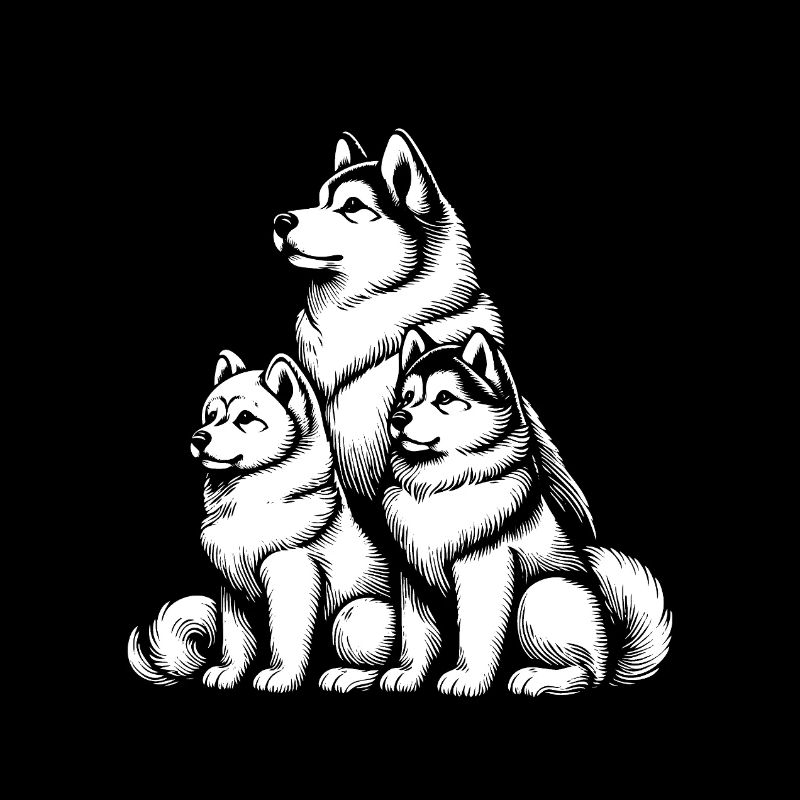 Süßes Schlittenhunde Design – Winterfreunde