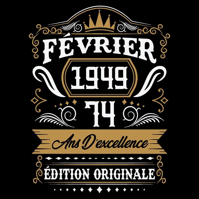 Février 1949 74 Ans Rétro Cadeau D'anniversaire